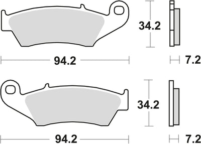 Trw remblokken mcb 669 brake pads sinter mcb 669 sv