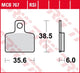 Trw remblokken mcb 767 brake pads sinter mcb 767 rsi