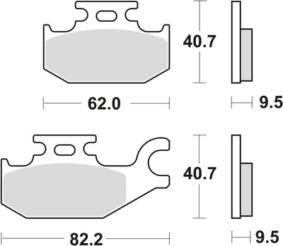 Trw remblokken mcb 724 brake pads sinter mcb 724 si