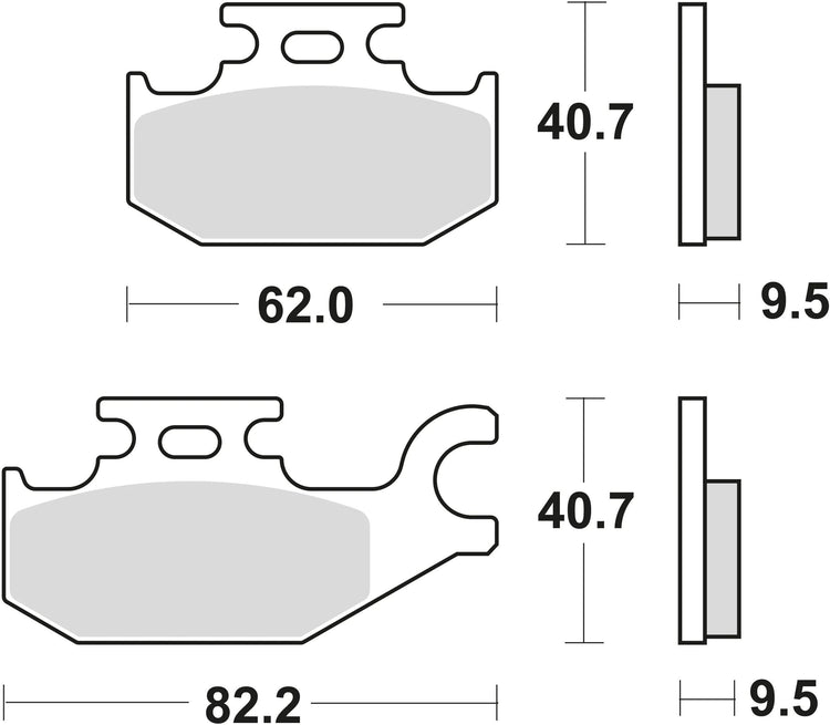 Trw remblokken mcb 724 brake pads sinter mcb 724 si