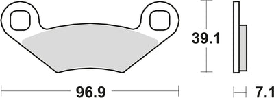 Trw remblokken mcb 619 brake pads organ. mcb 619