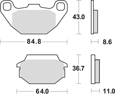 Trw remblokken mcb 712 brake pads organ. mcb 712