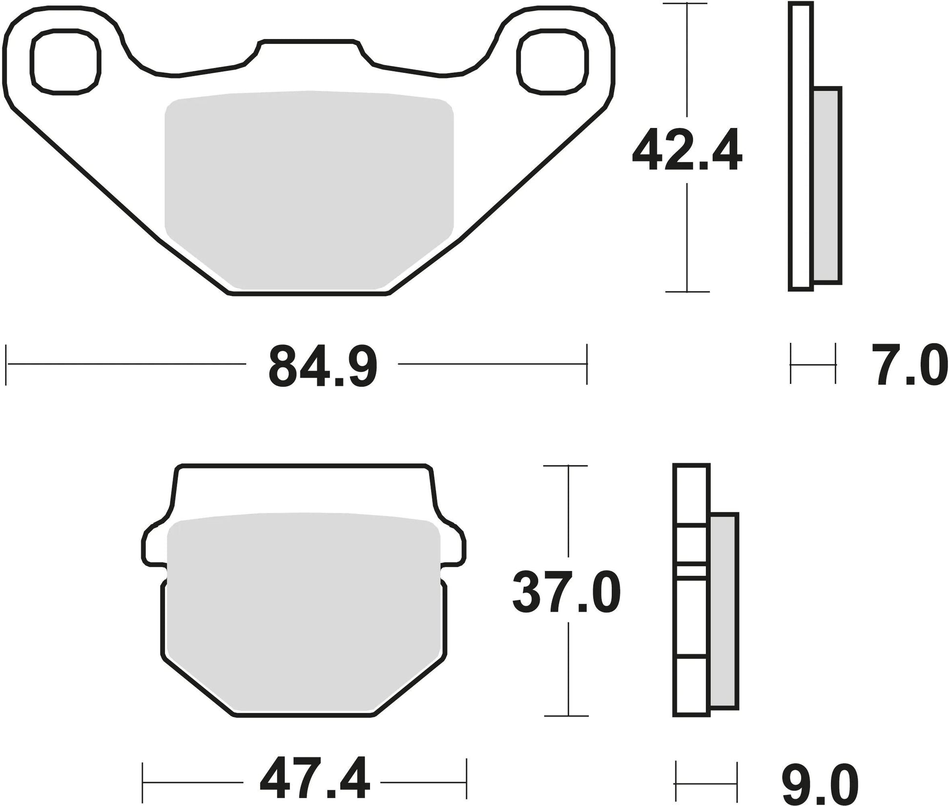 Trw remblokken mcb 519 brake pads sinter mcb 519 si