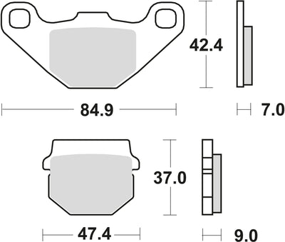 Trw remblokken mcb 519 brake pads sinter mcb 519 si