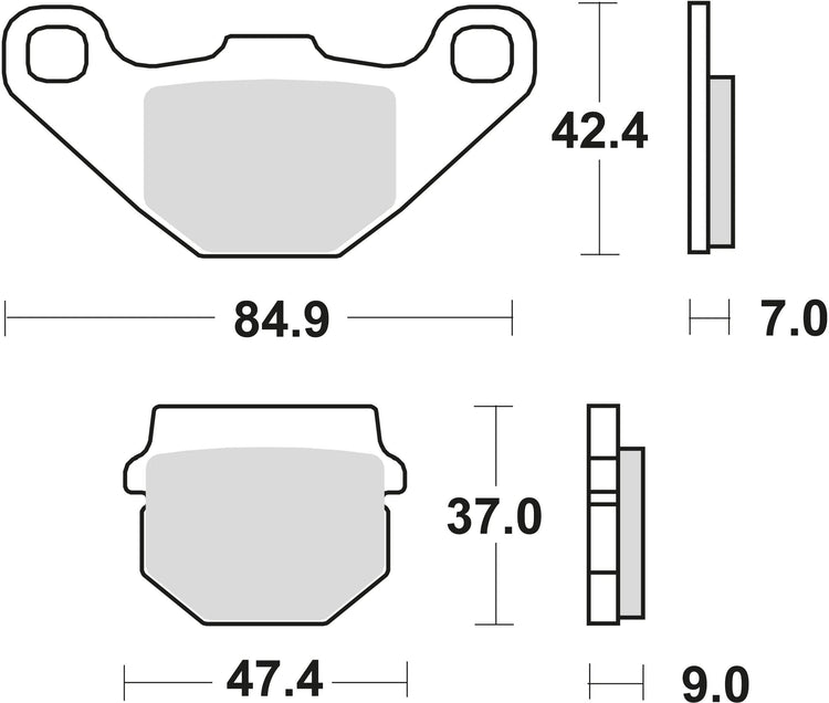 Trw remblokken mcb 519 brake pads sinter mcb 519 si