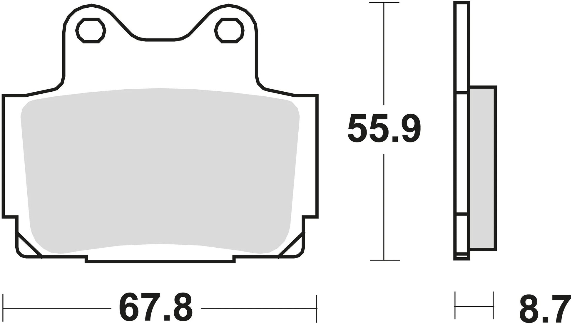 Trw remblokken mcb 541 brake pads organ. mcb 541