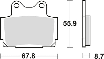 Trw remblokken mcb 541 brake pads organ. mcb 541