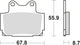 Trw remblokken mcb 541 brake pads organ. mcb 541