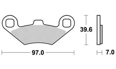 Trw remblokken mcb 761 brake pads sinter mcb 761 si