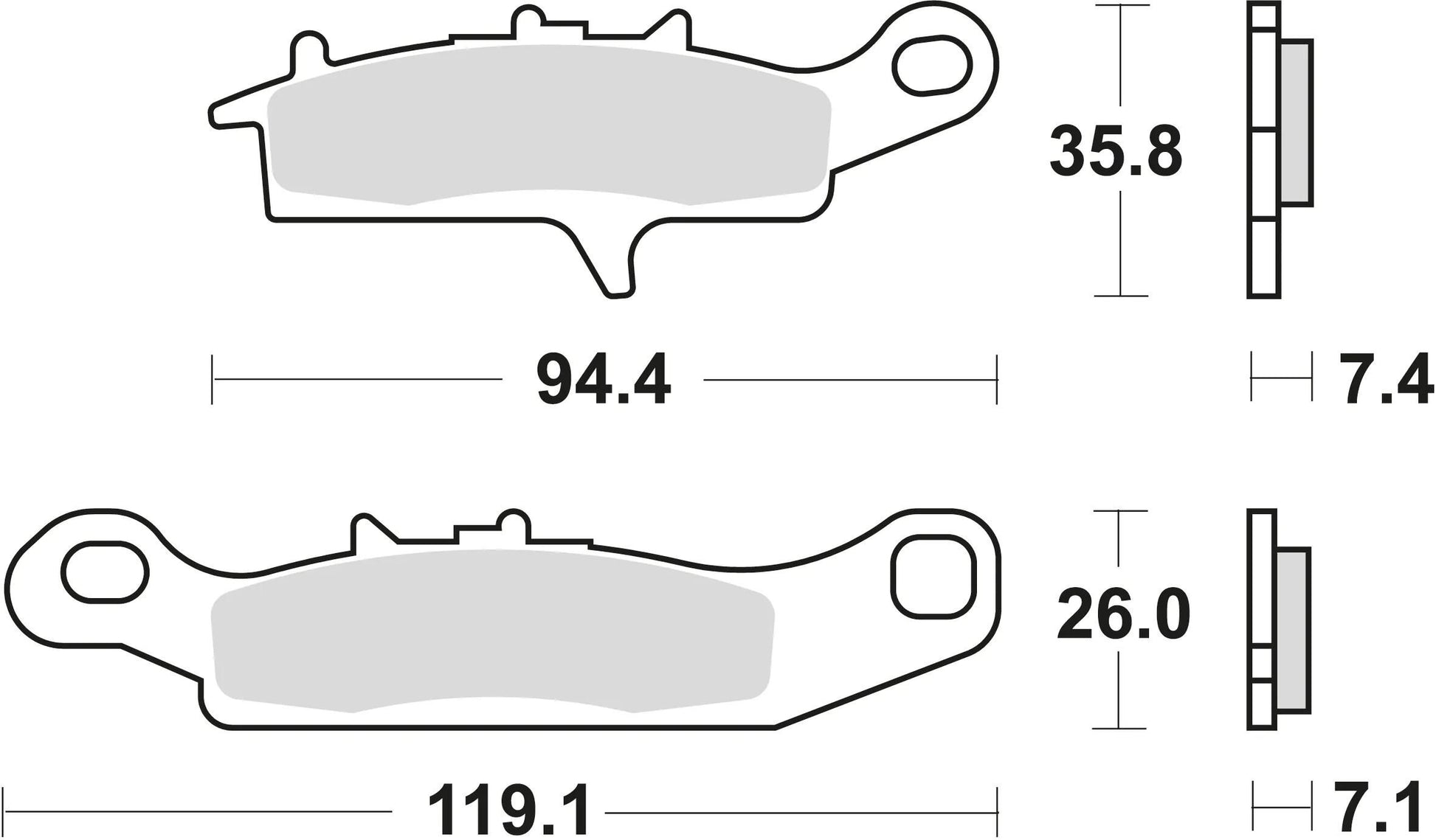 Trw remblokken mcb 757 brake pads sinter mcb 757 si