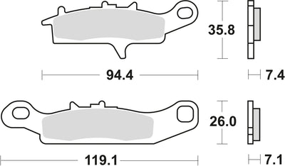 Trw remblokken mcb 757 brake pads sinter mcb 757 si
