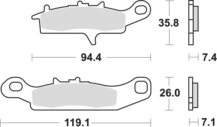 Trw remblokken mcb 757 brake pads sinter mcb 757 si