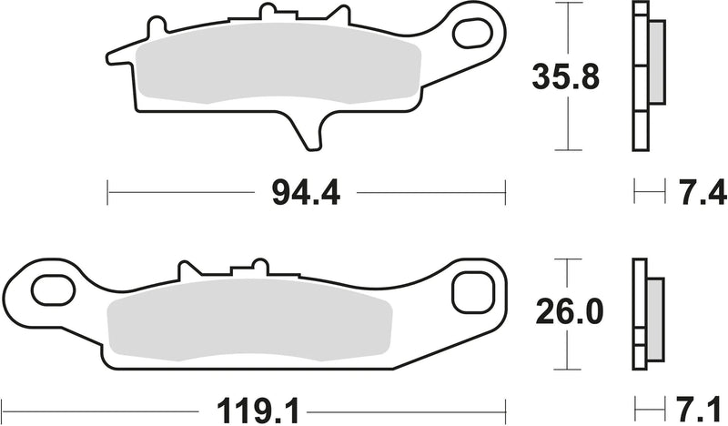 Trw remblokken mcb 757 brake pads sinter mcb 757 si