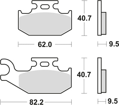 Trw remblokken mcb 723 brake pads sinter mcb 723 si