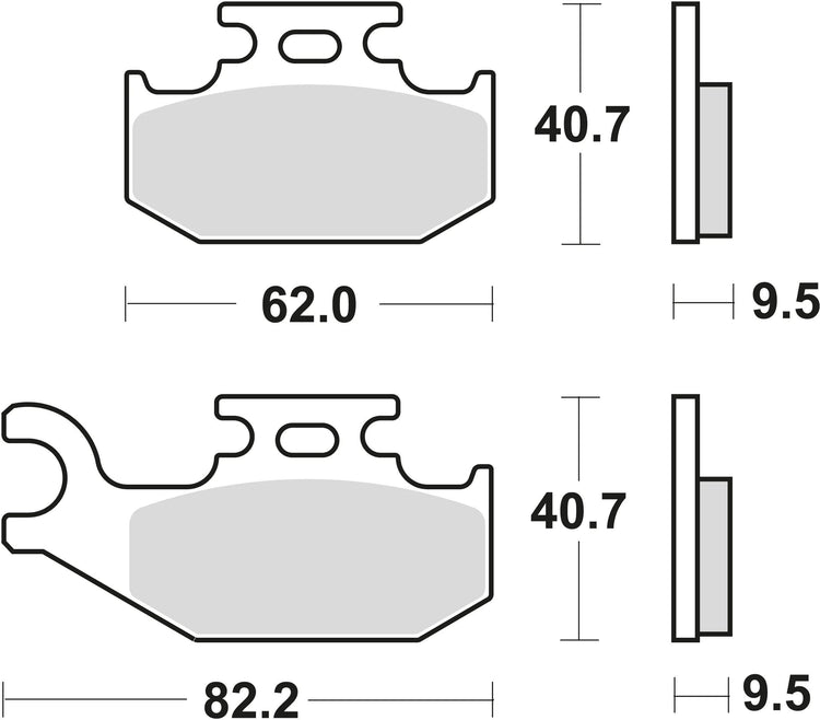 Trw remblokken mcb 723 brake pads sinter mcb 723 si