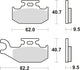 Trw remblokken mcb 723 brake pads sinter mcb 723 si