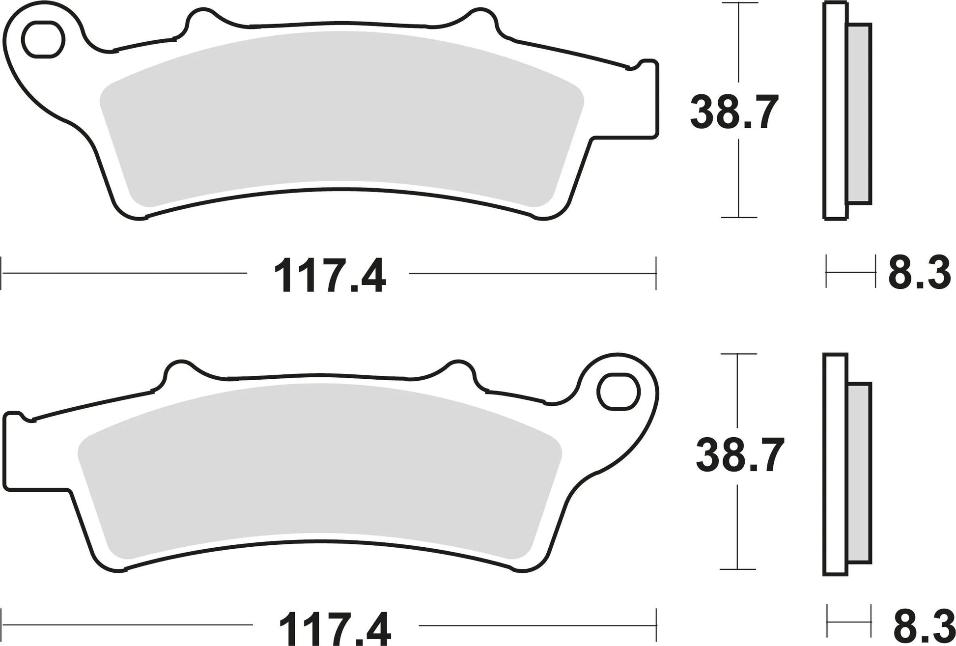 Trw remblokken mcb 726 brake pads organ. mcb 726
