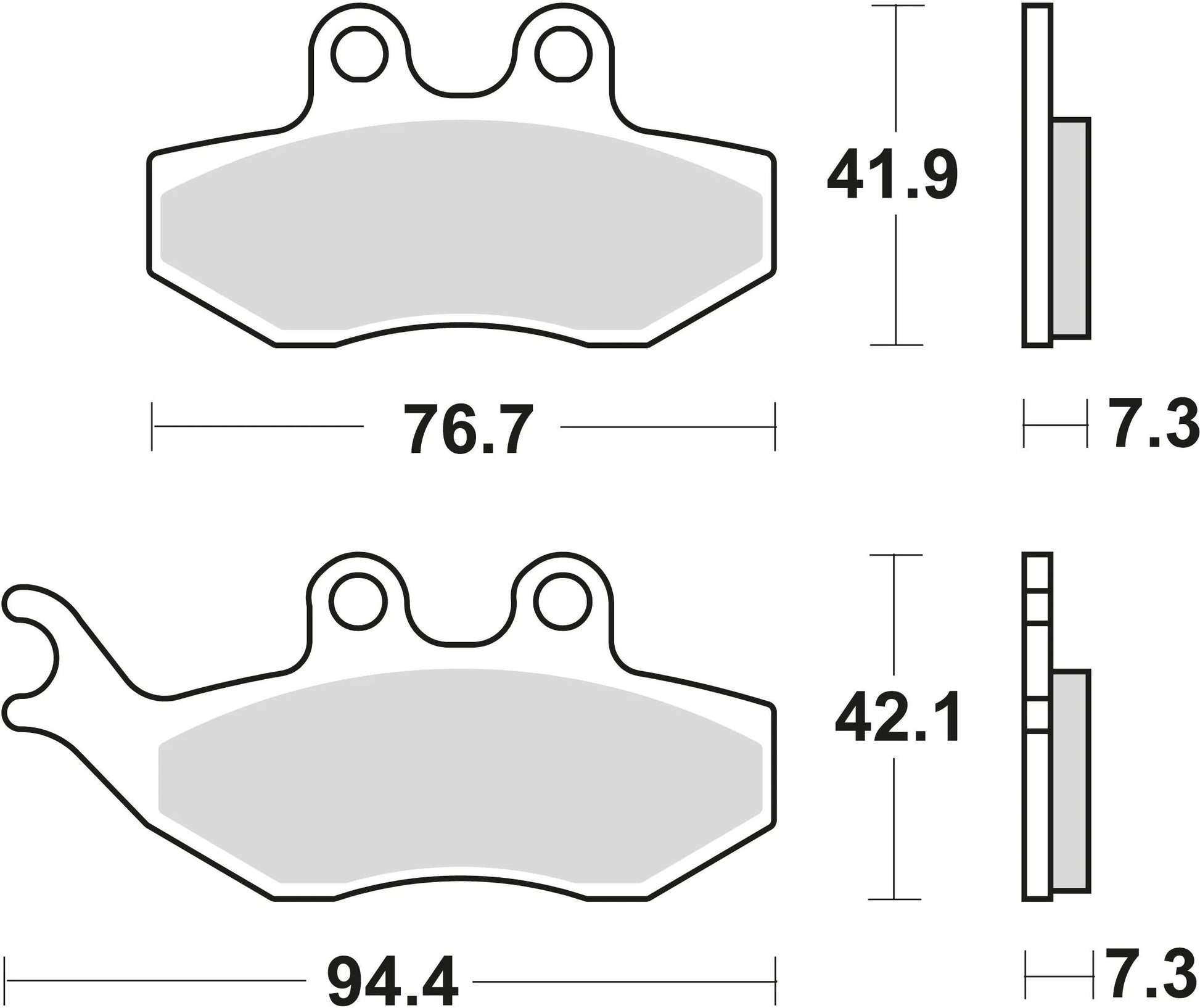 Trw remblokken mcb 734 brake pads organ. mcb 734