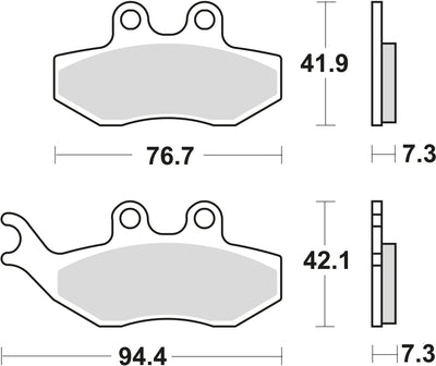 Trw remblokken mcb 734 brake pads organ. mcb 734