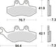 Trw remblokken mcb 734 brake pads organ. mcb 734