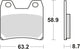 Trw remblokken mcb 725 brake pads organ. mcb 725