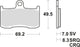 Trw remblokken mcb 737 brake pads organ. mcb 737