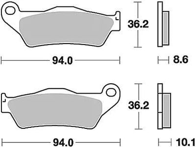 Trw remblokken mcb 707 brake pads sinter mcb 707 sh