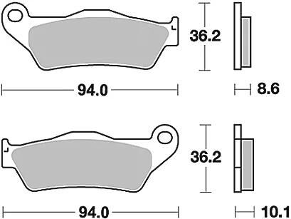 Trw remblokken mcb 707 brake pads sinter mcb 707 sh
