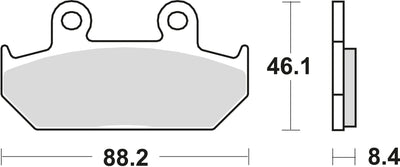 Trw remblokken mcb 571 brake pads organ. mcb 571