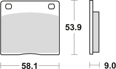 Trw remblokken mcb 73 brake pads organ. mcb 73