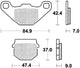 Trw remblokken mcb 519 brake pads organ. mcb 519