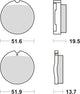 Trw remblokken mcb 35 brake pads organ. mcb 35