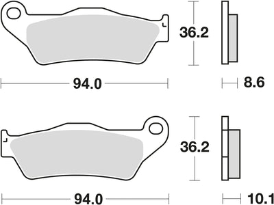 Trw remblokken mcb 707 brake pads organ. mcb 707