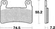 Trw remblokken mcb 703 brake pads organ. mcb 703