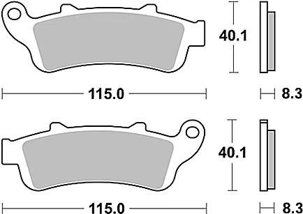 Trw remblokken mcb 704 brake pads sinter mcb 704 sv