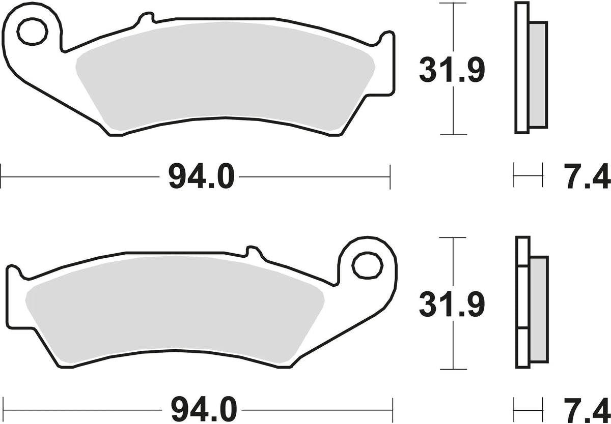 Trw remblokken mcb 574 brake pads organ. mcb 574