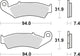Trw remblokken mcb 574 brake pads organ. mcb 574