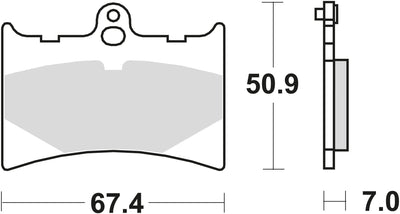 Trw remblokken mcb 572 brake pads organ. mcb 572