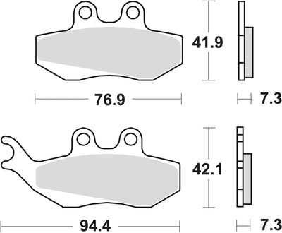 Trw remblokken mcb 664 brake pads organ. mcb 664