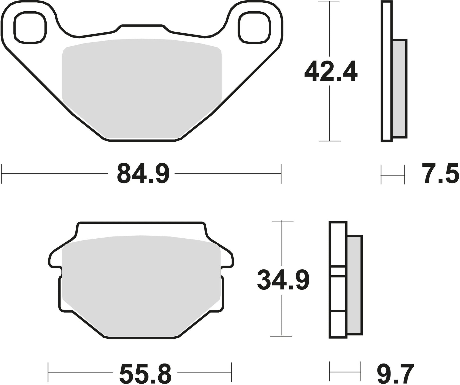 Trw remblokken mcb 657 brake pads organ. mcb 657