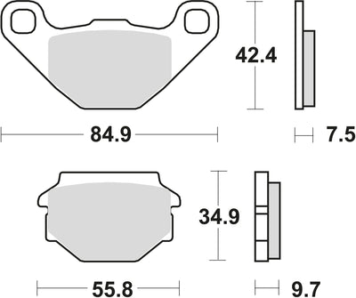 Trw remblokken mcb 657 brake pads organ. mcb 657