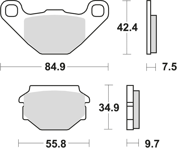 Trw remblokken mcb 657 brake pads organ. mcb 657
