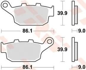 Trw remblokken mcb 841 brake pads sinter mcb 841 sh