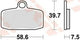 Trw remblokken mcb 842 brake pads sinter mcb 842 si