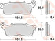 Trw remblokken mcb 848 brake pads sinter mcb 848 sh