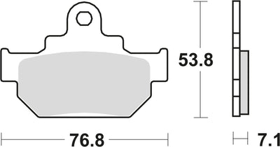 Trw remblokken mcb 550 brake pads organ. mcb 550