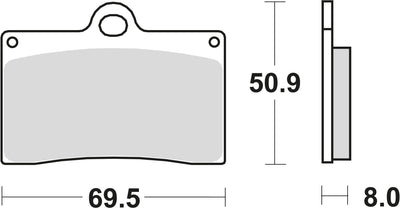 Trw remblokken mcb 540 brake pads organ. mcb 540