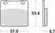 Trw remblokken mcb 542 brake pads organ. mcb 542