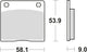Trw remblokken mcb 73 brake pads org.perf. mcb 73