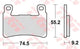 Trw remblokken mcb 819 brake pads org.perf. mcb 819